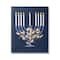 Stupell Industries Traditional Floral Hanukkah Menorah Canvas Wall Art